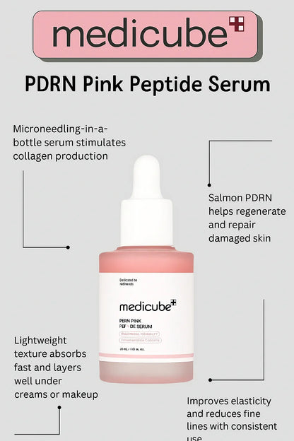 Medicube PDRN Pink Peptid Serum - PDRN Gesichtsserum und Peptid Ampulle