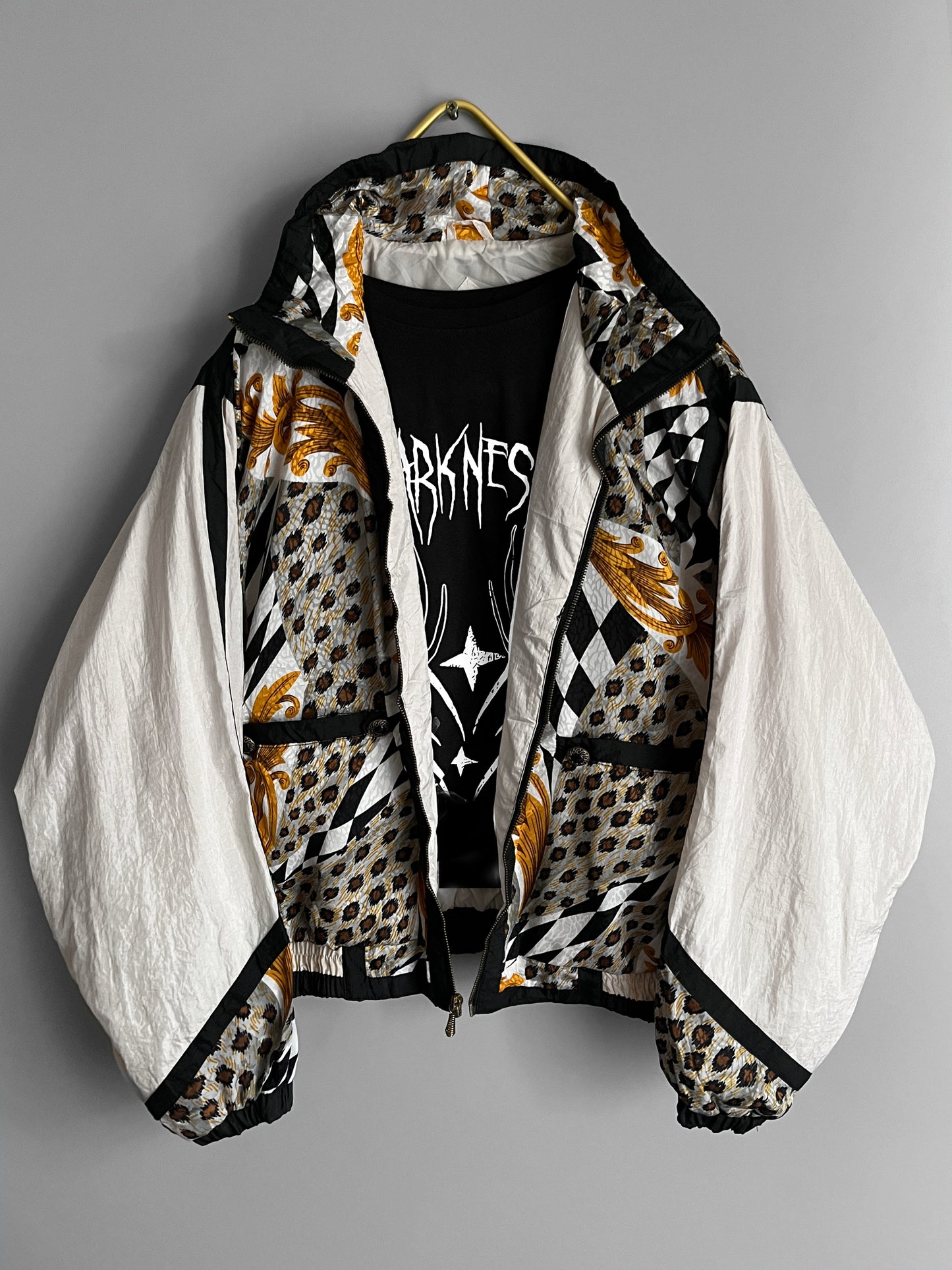 men vintage windbreaker crazy pattern y2k - shoplifts