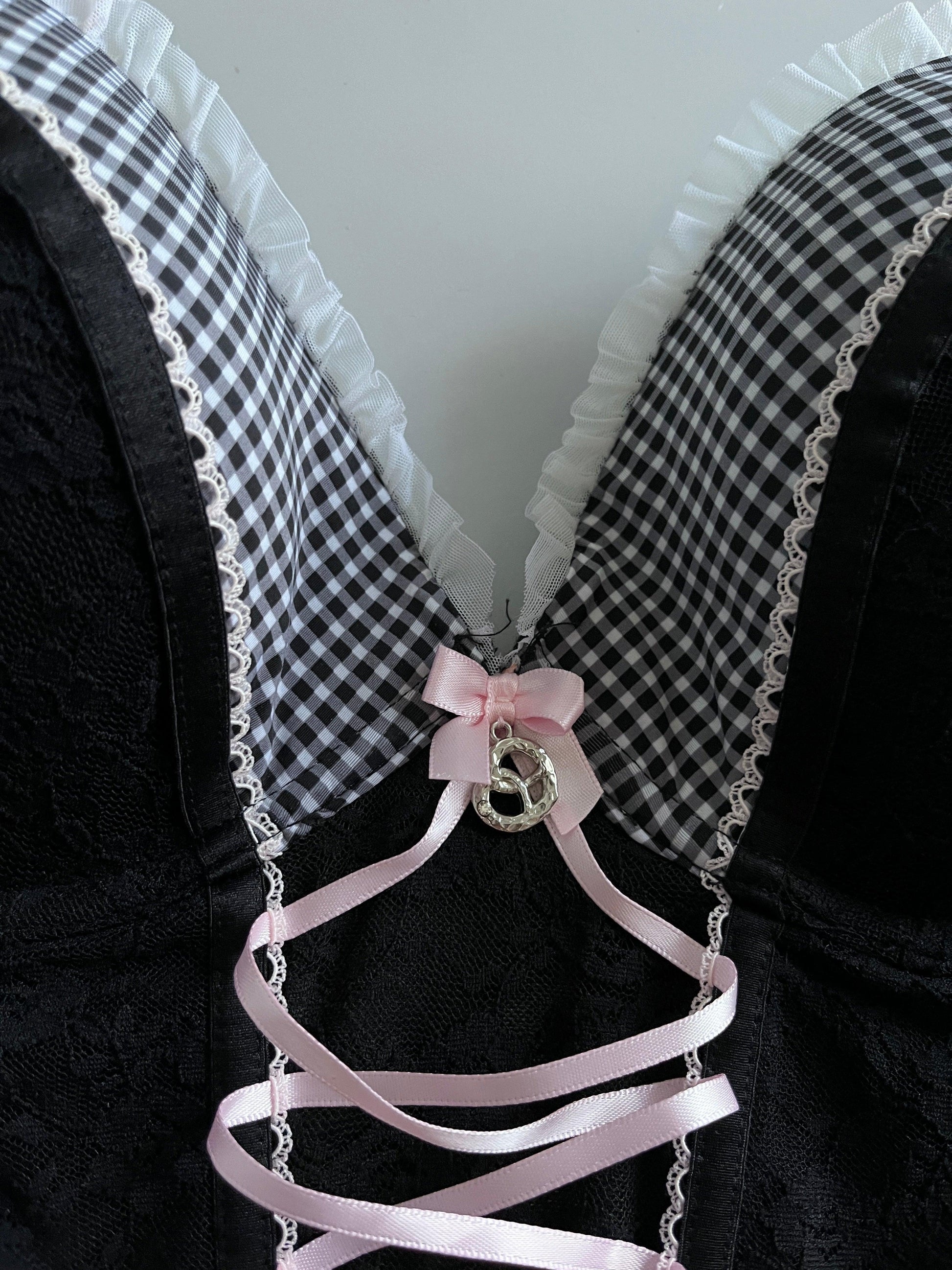 Corset top Coquette balletcore babydoll y2k kawaii Laced Bustier Cami - Shoplifts