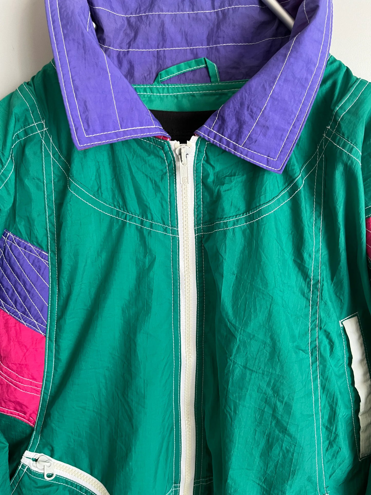 giacca a vento vintage colorata