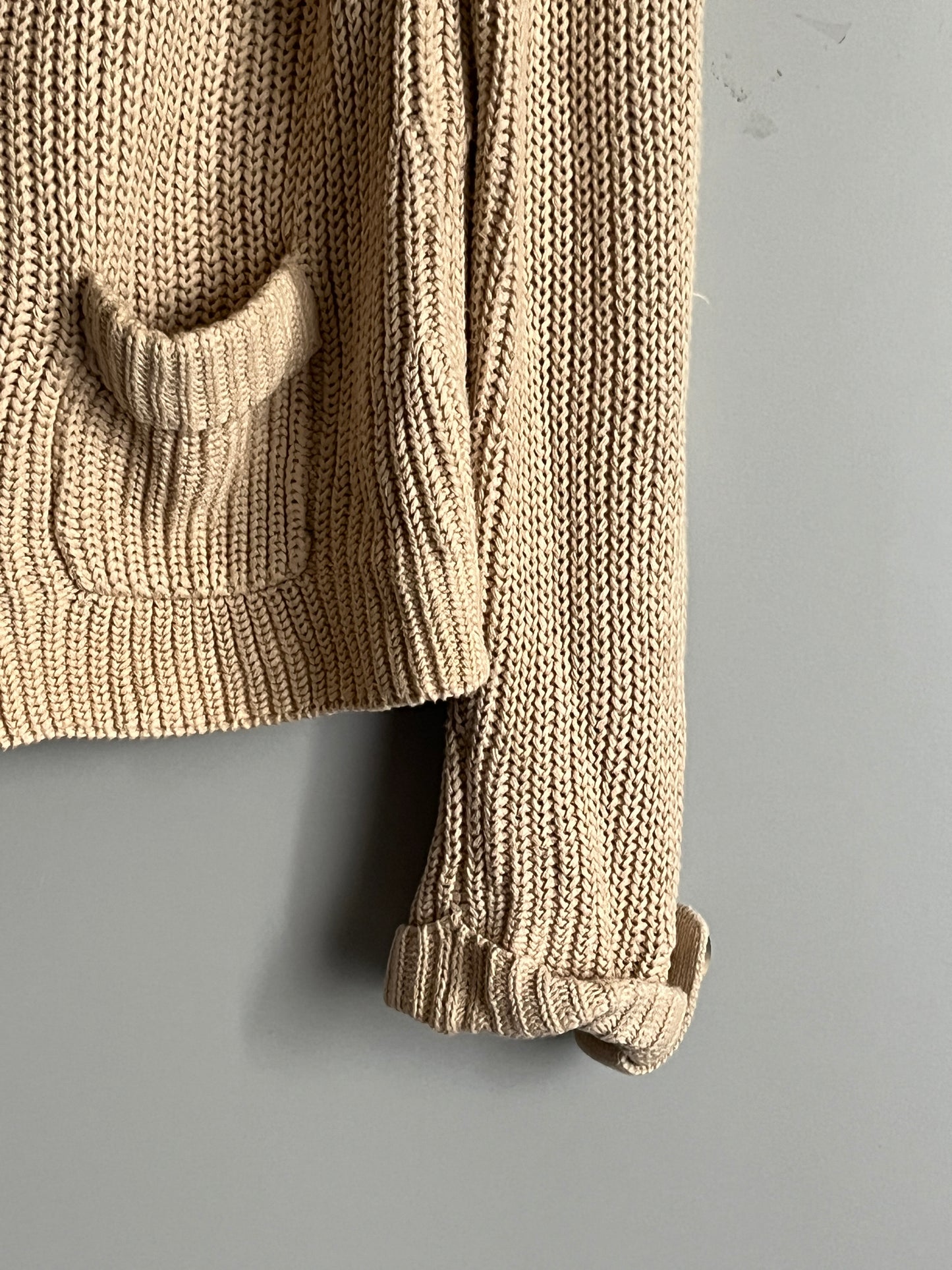 vintage cardigan y2k japanese turtleneck chunky knit 90's - shoplifts