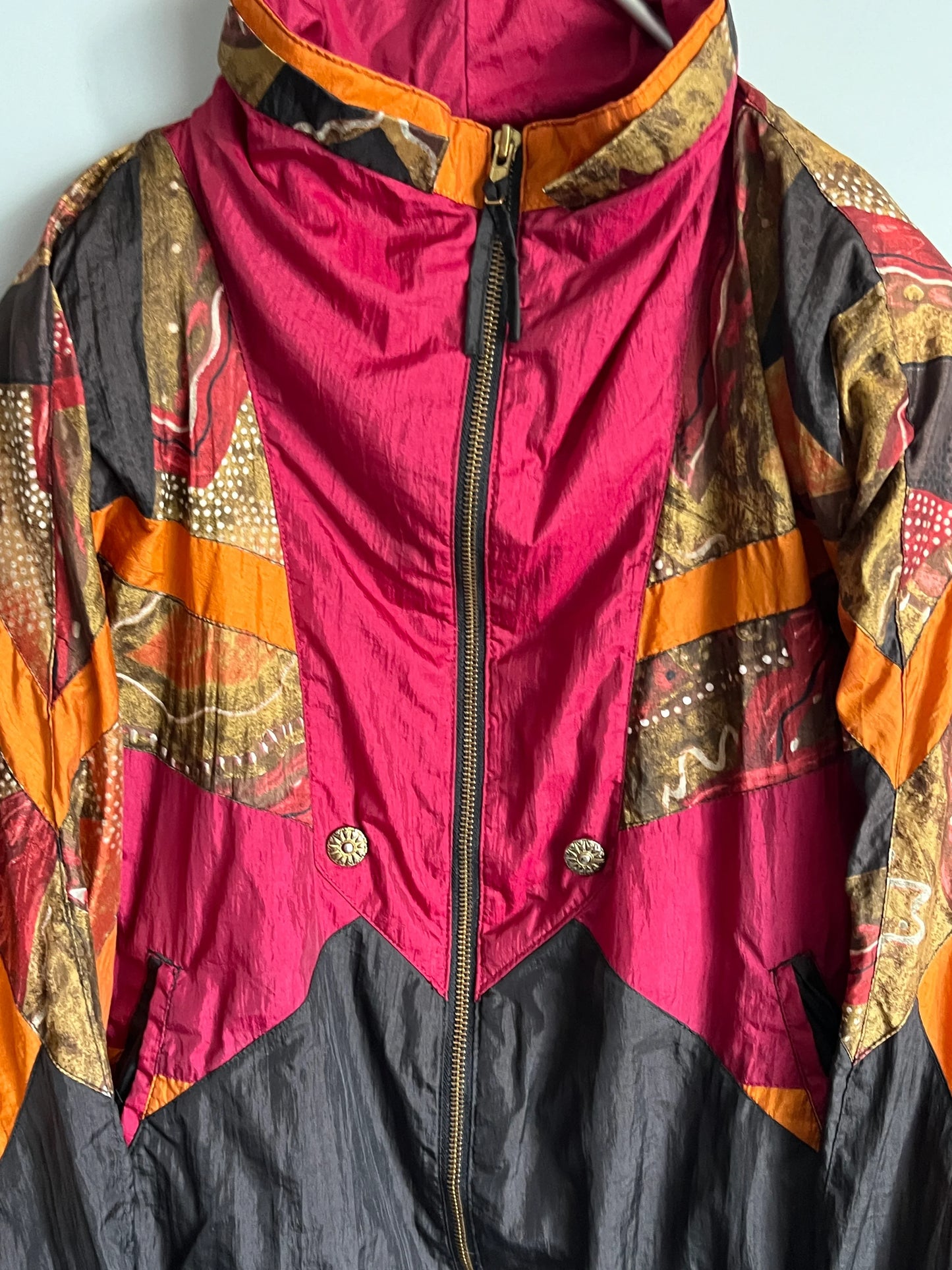 giacca a vento vintage colorata