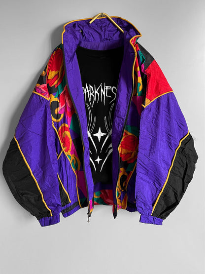 Y2K crazzy pattern windbreaker Jacket Gothic / Emo / Punk / Metal Grunge Vintage - Shoplifts