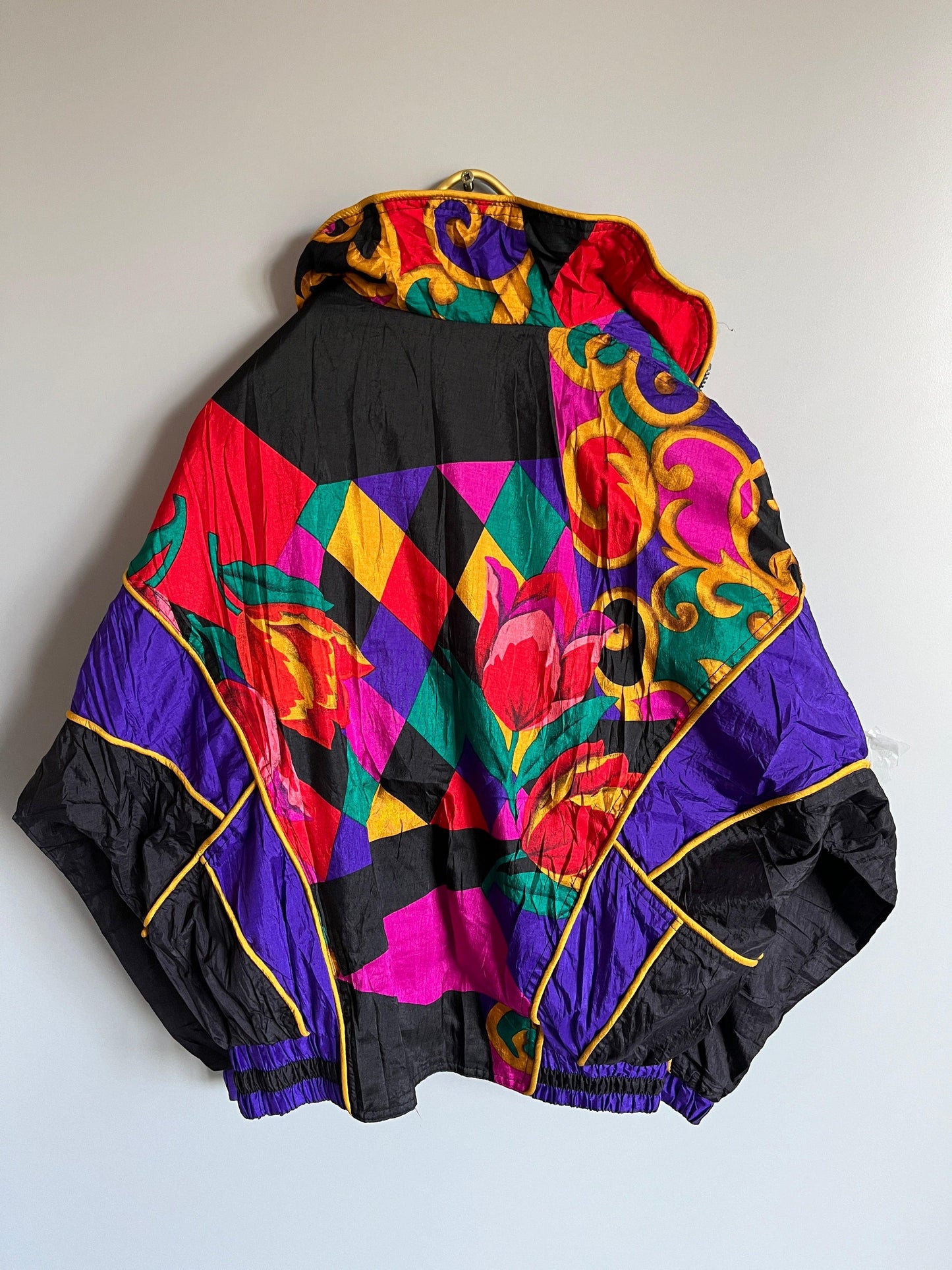 y2k crazzy pattern windbreaker jacket gothic / emo / punk / metal grunge vintage - shoplifts