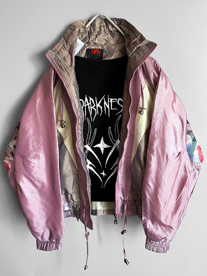 Giacca Multicolore Y2K da Donna in Stile Vintage Windbreaker