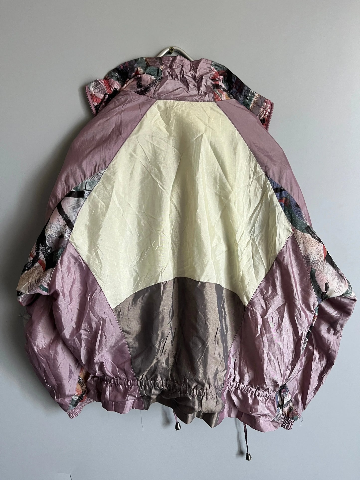 giacca multicolore y2k da donna in stile vintage windbreaker