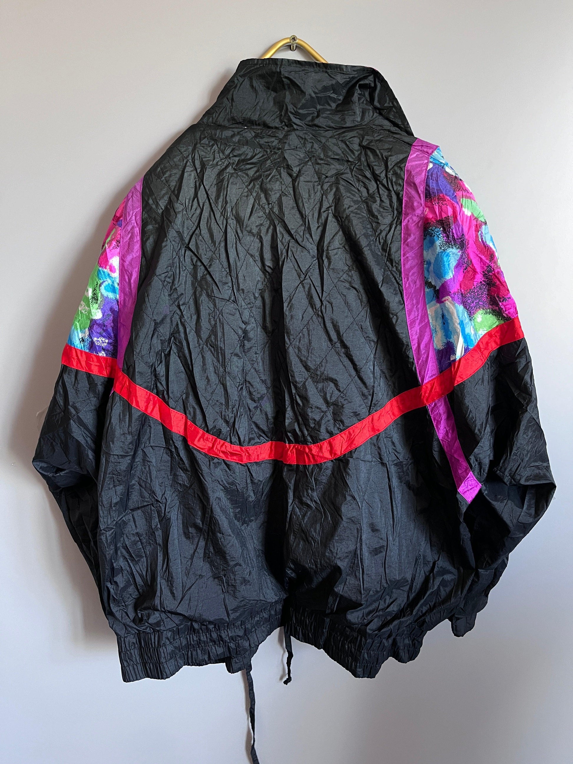 Y2K crazzy pattern windbreaker Jacket Gothic / Emo / Punk / Metal Grunge Vintage - Shoplifts