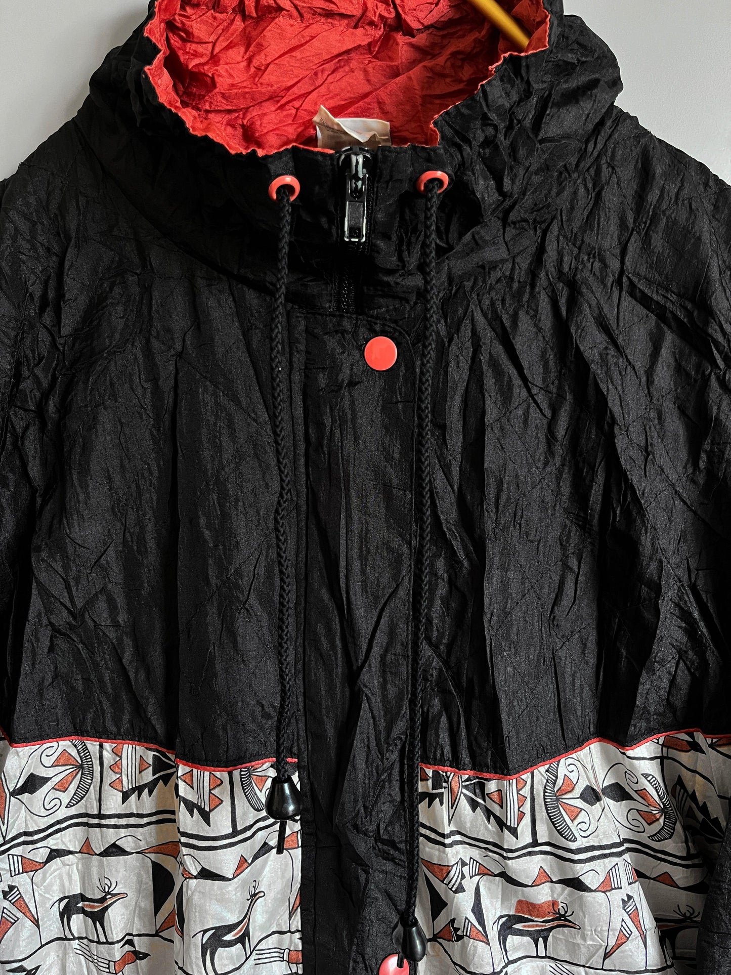 y2k crazzy pattern windbreaker jacket gothic / emo / punk / metal grunge vintage - shoplifts