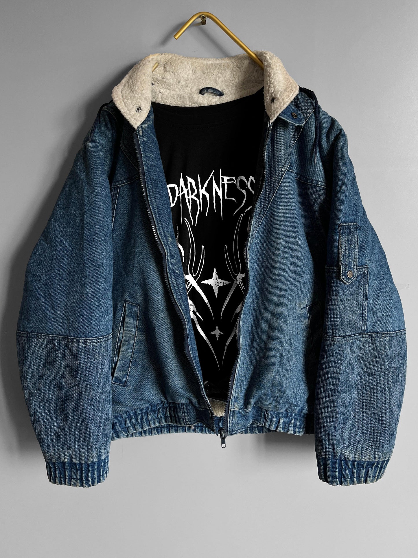 y2k biker shacket gothic / emo / punk / metal grunge vintage elegant - shoplifts