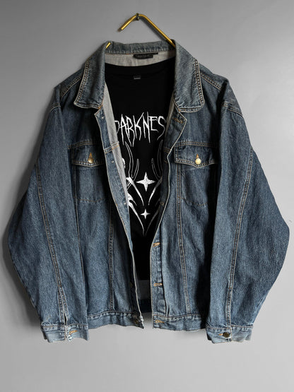 Y2K Biker Shacket Gothic / Emo / Punk / Metal Grunge Vintage Elegant - Shoplifts