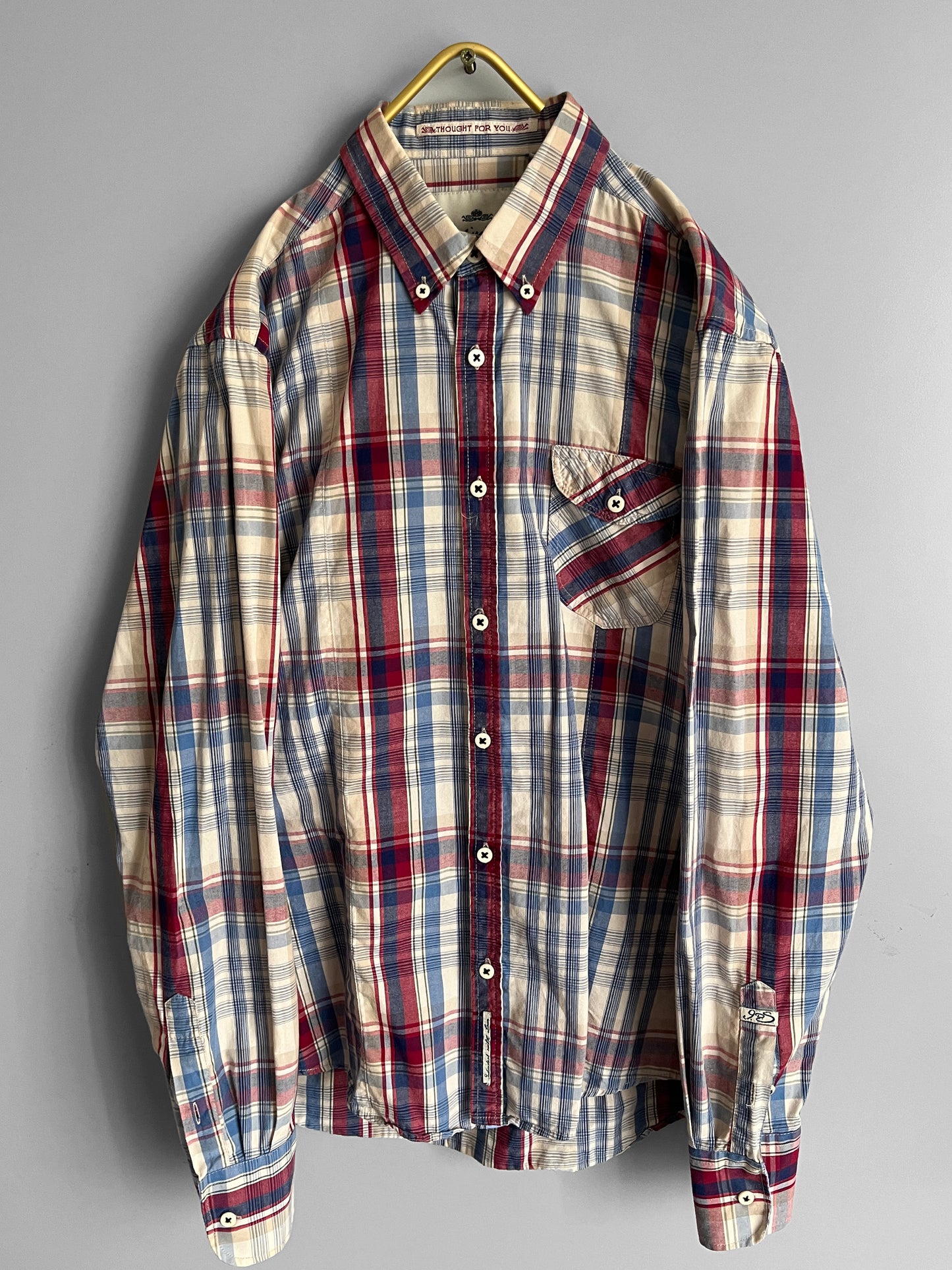 mens shirt plaid long sleeve vintage - shoplifts