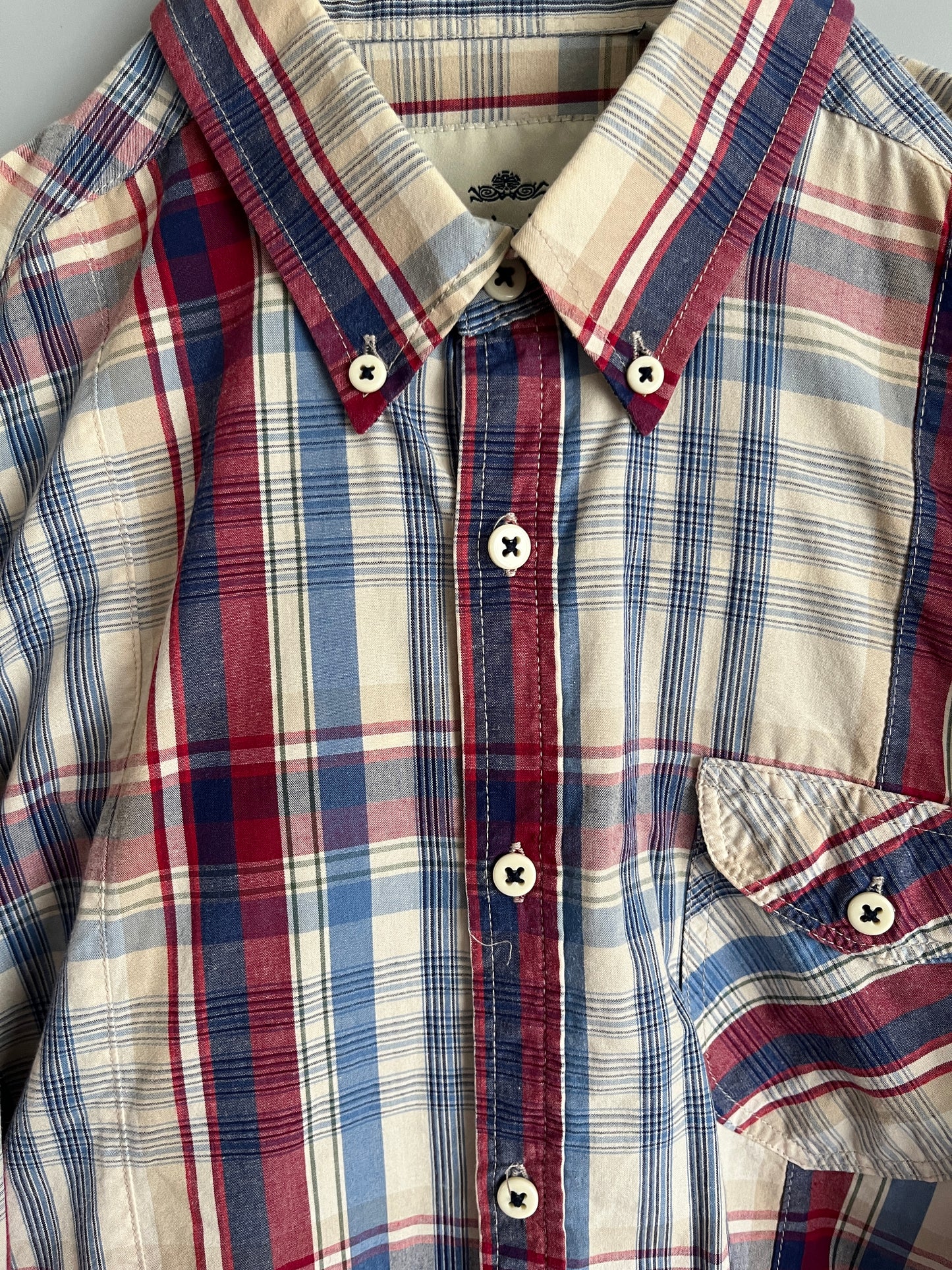 mens shirt plaid long sleeve vintage - shoplifts