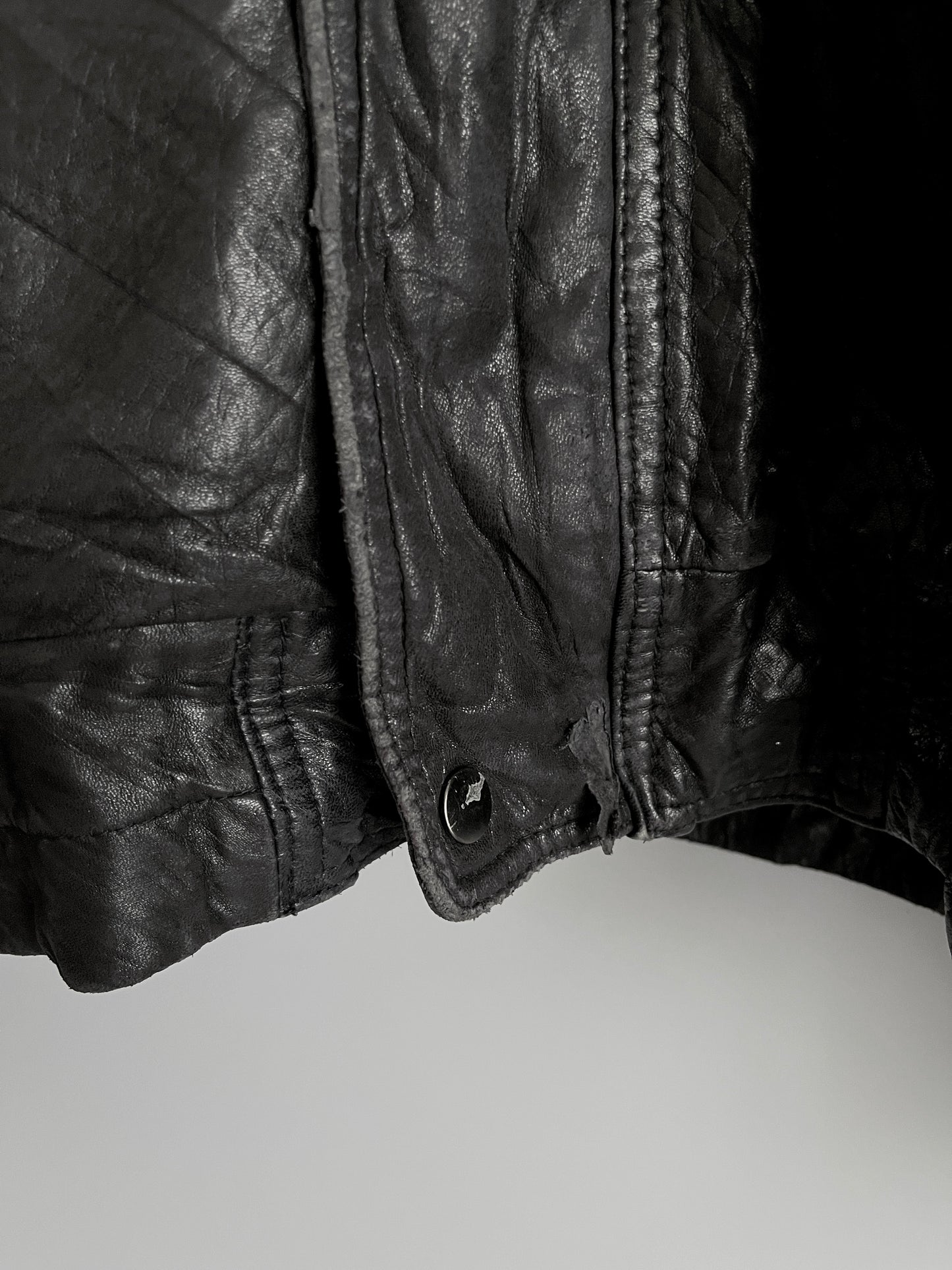 mens buffalo leather jacket fur layer - shoplifts