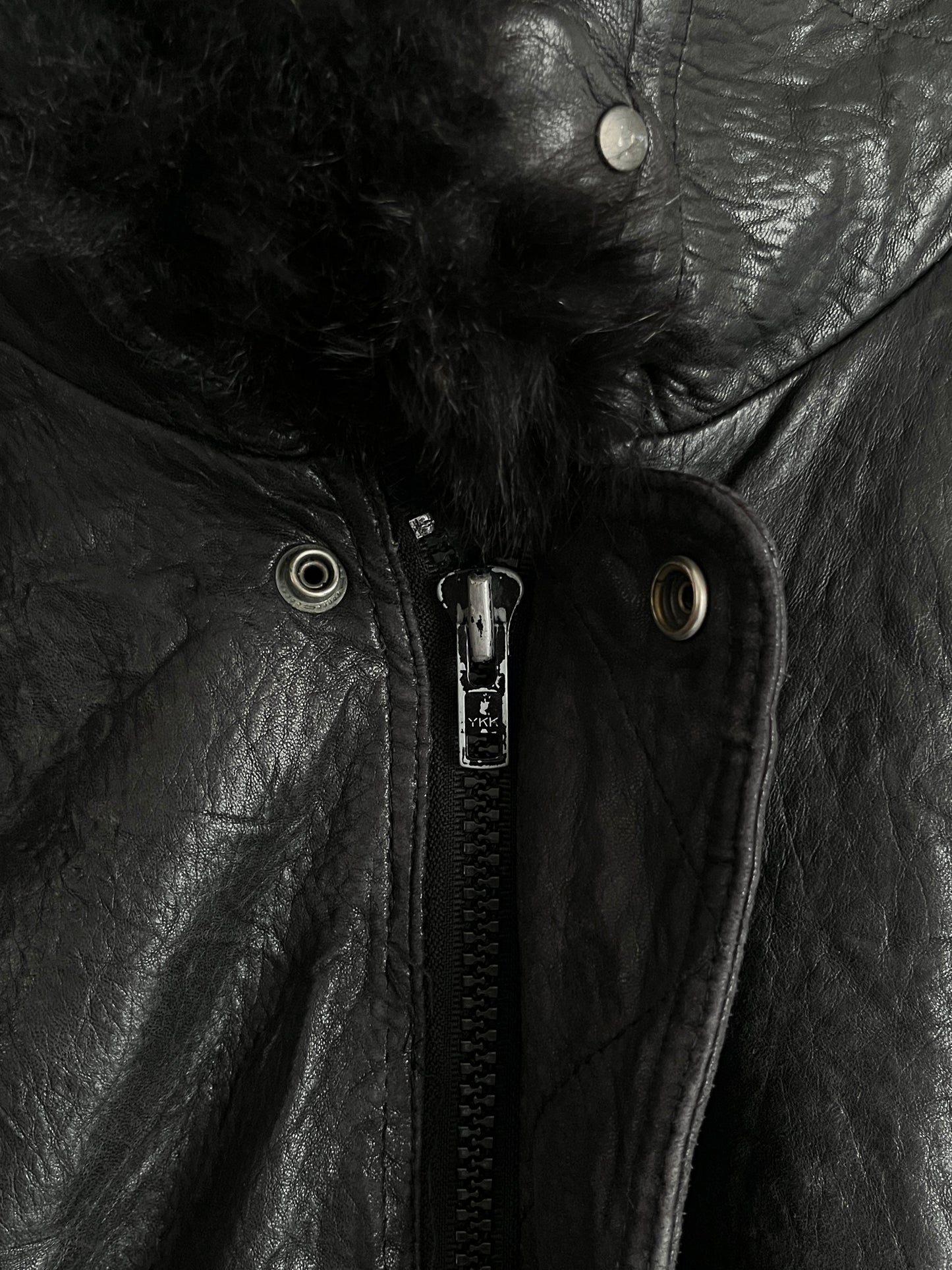 mens buffalo leather jacket fur layer - shoplifts