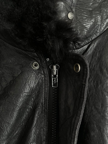 Mens Buffalo Leather Jacket Fur layer - Shoplifts