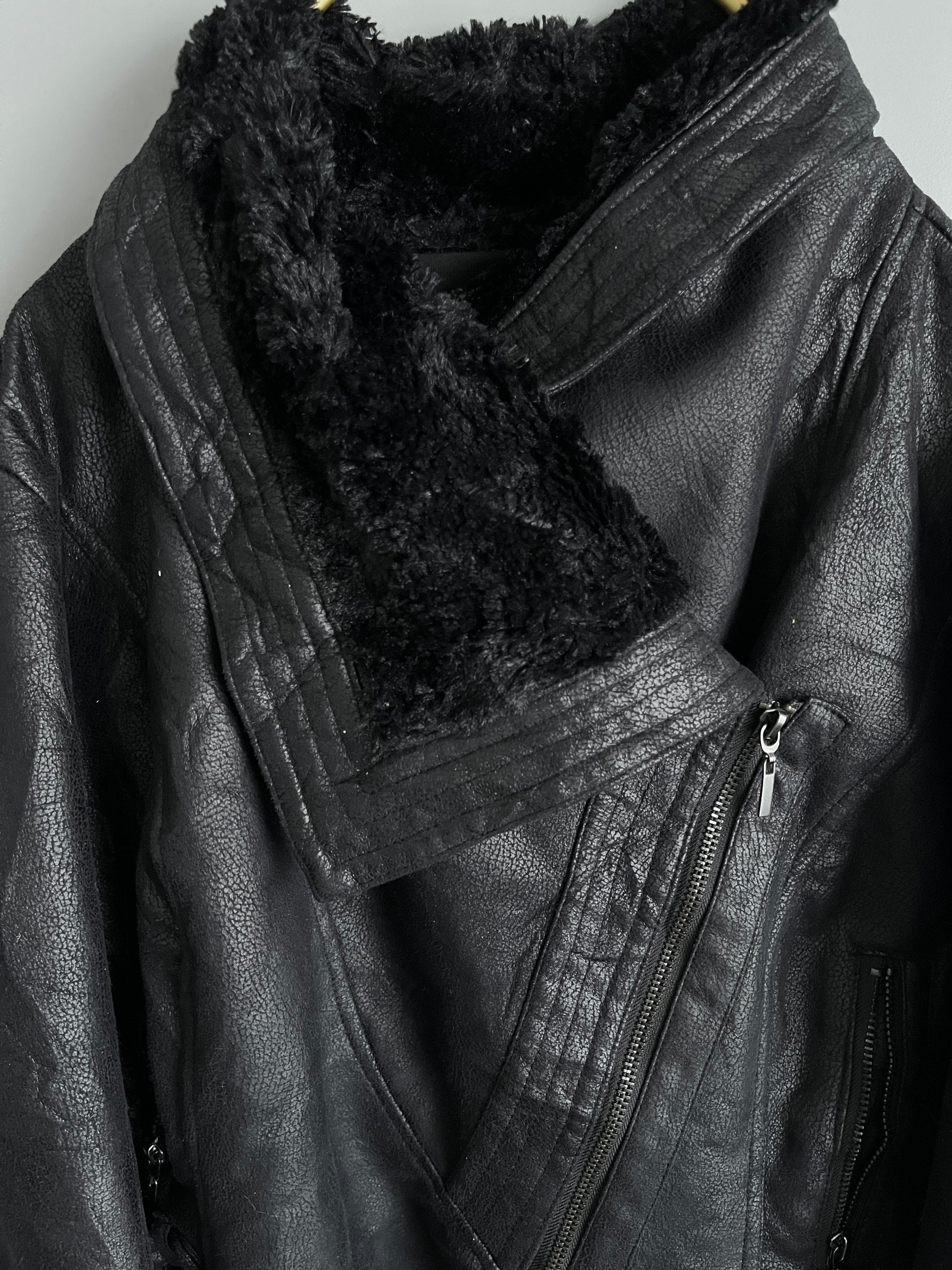 Buffalo Faux Leather Fur Vintage Jacket - Shoplifts