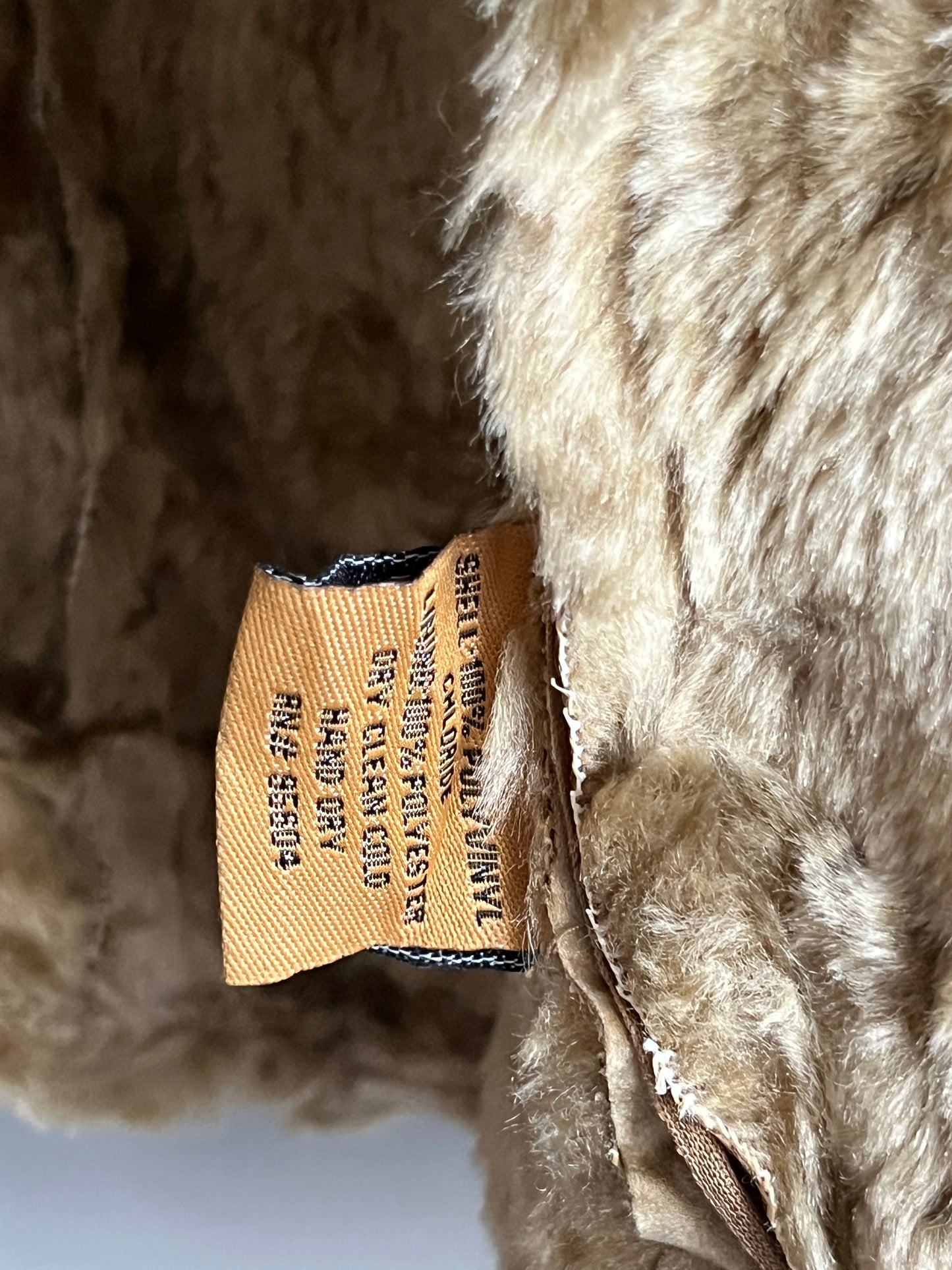 vintage jachet buffalo faux fur suede afghan coat - shoplifts