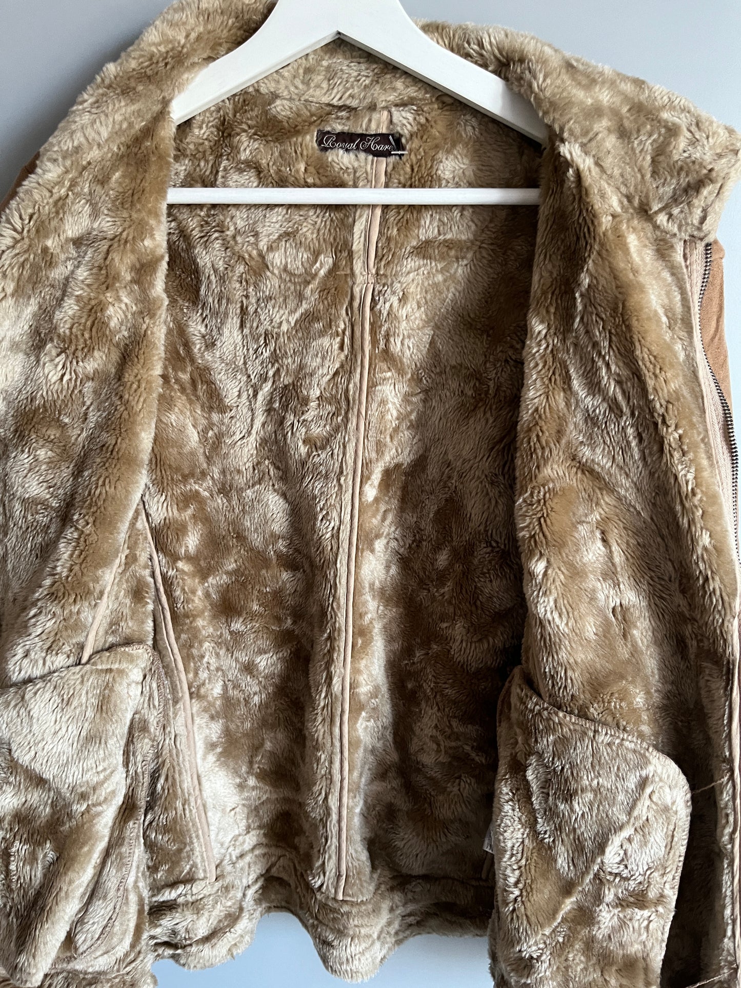 vintage jacket buffalo fur suede afghan coat - shoplifts