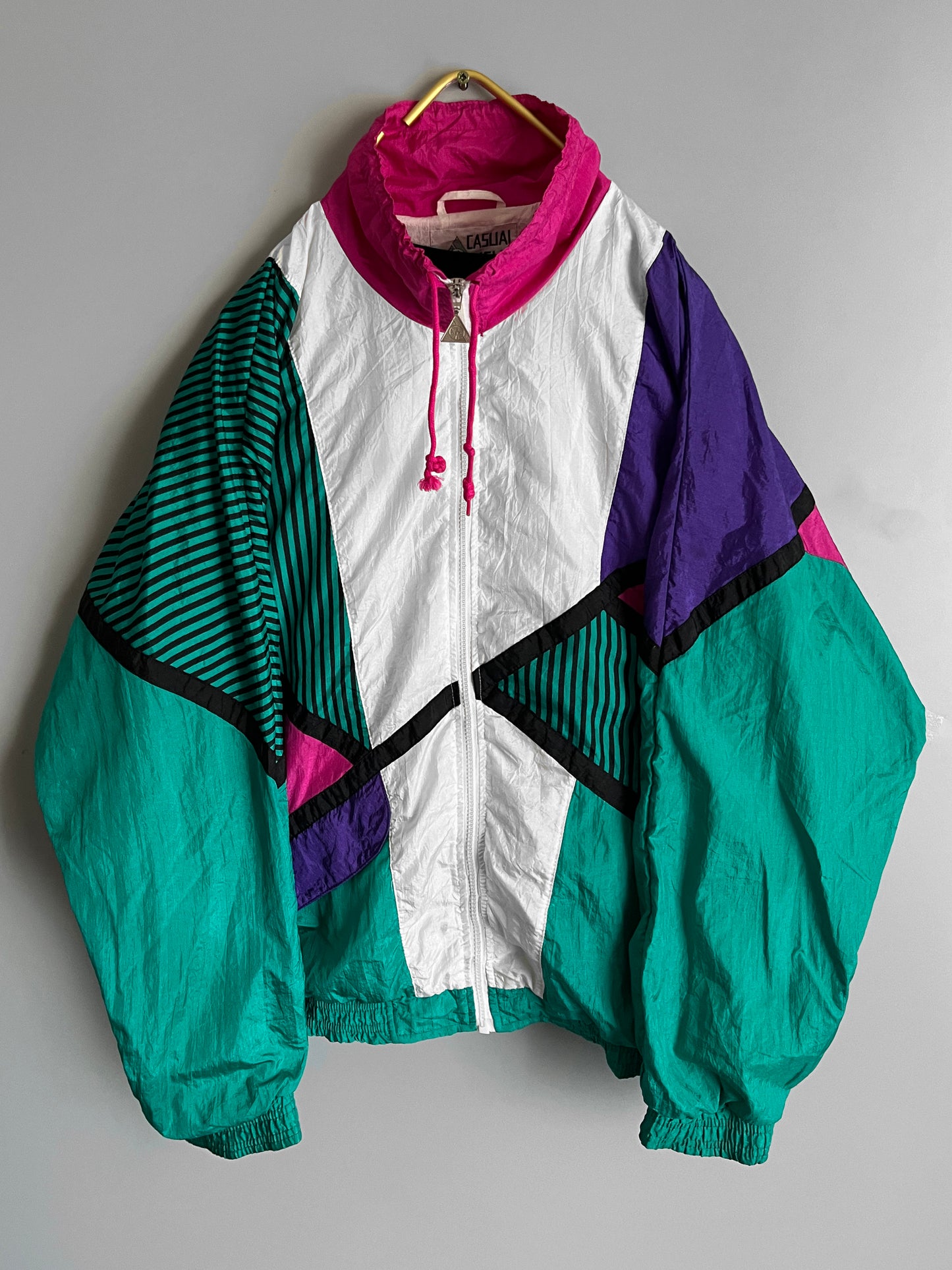 windbreaker vintage jacket colourful - shoplifts