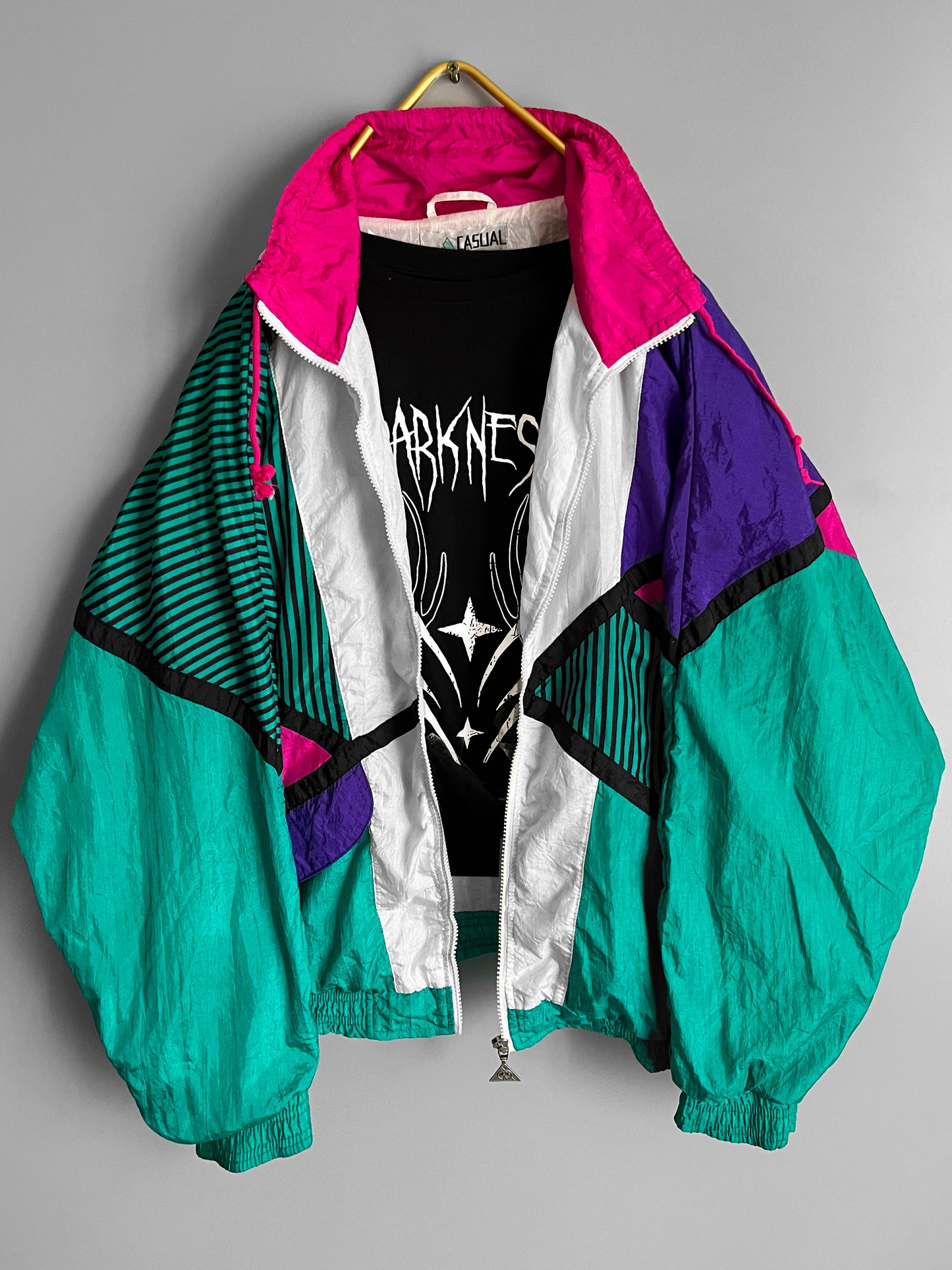 windbreaker vintage jacket colourful - shoplifts