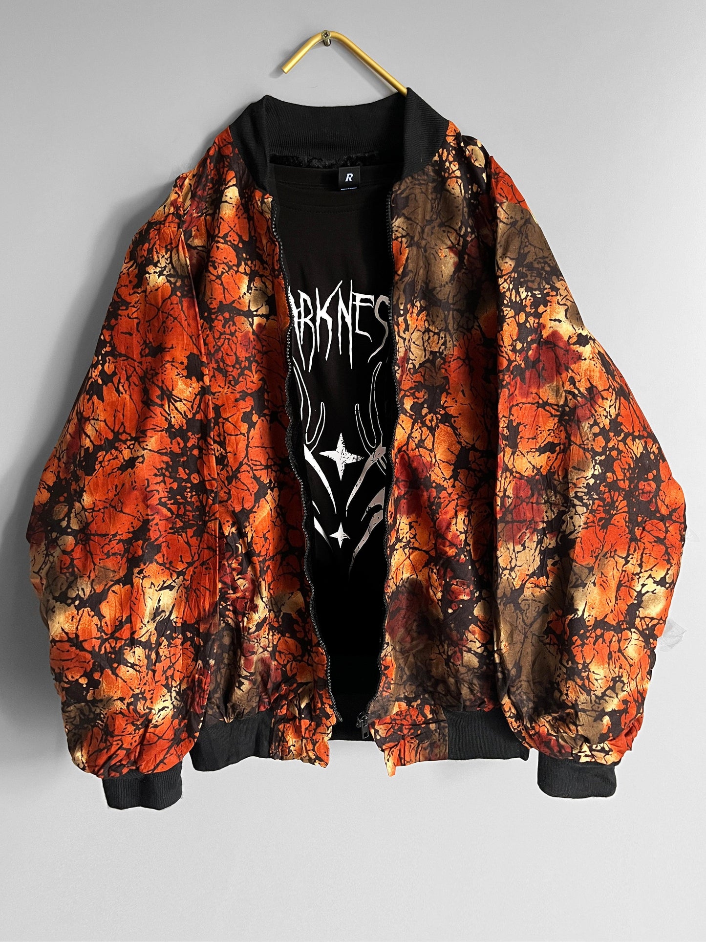 y2k crazzy pattern windbreaker jacket gothic / emo / punk / metal grunge vintage - shoplifts