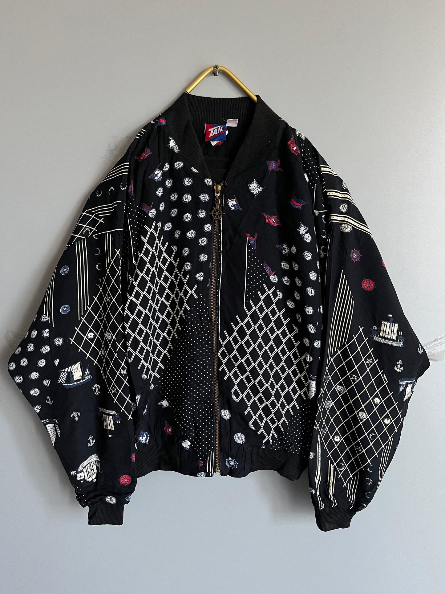 y2k crazzy pattern windbreaker jacket gothic / emo / punk / metal grunge vintage - shoplifts