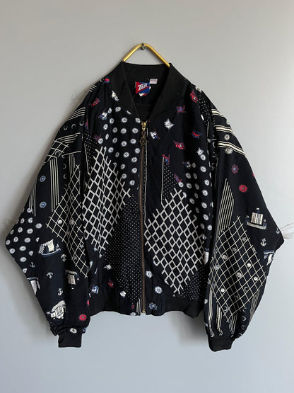 Y2K crazzy pattern windbreaker Jacket Gothic / Emo / Punk / Metal Grunge Vintage - Shoplifts