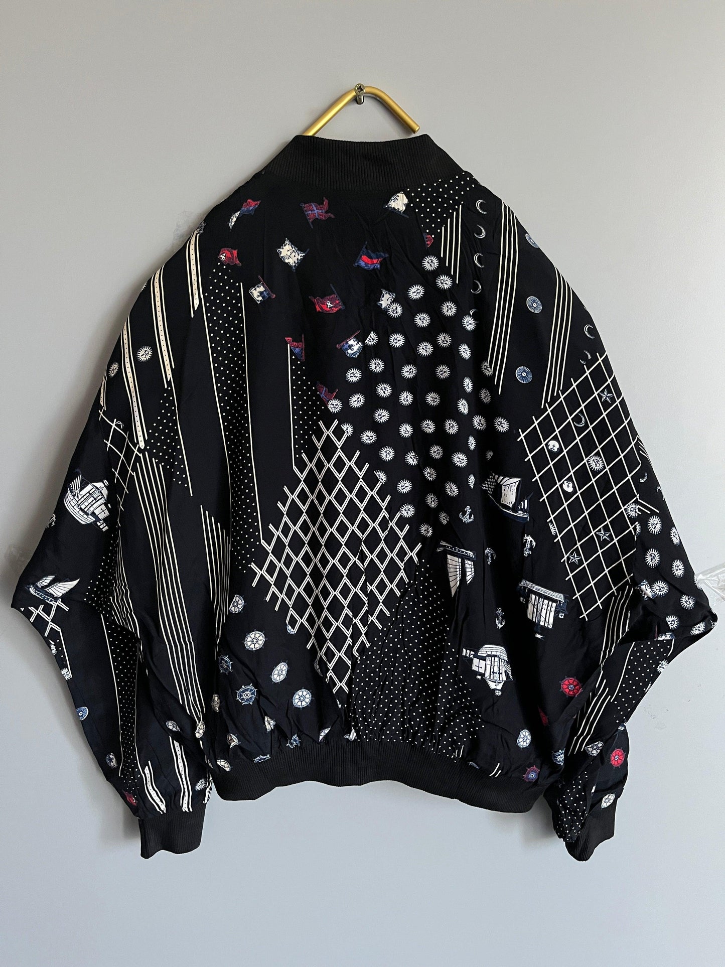 y2k crazzy pattern windbreaker jacket gothic / emo / punk / metal grunge vintage - shoplifts