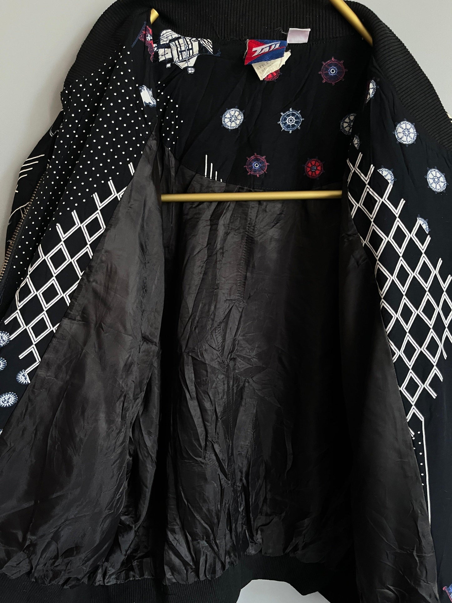 y2k crazzy pattern windbreaker jacket gothic / emo / punk / metal grunge vintage - shoplifts