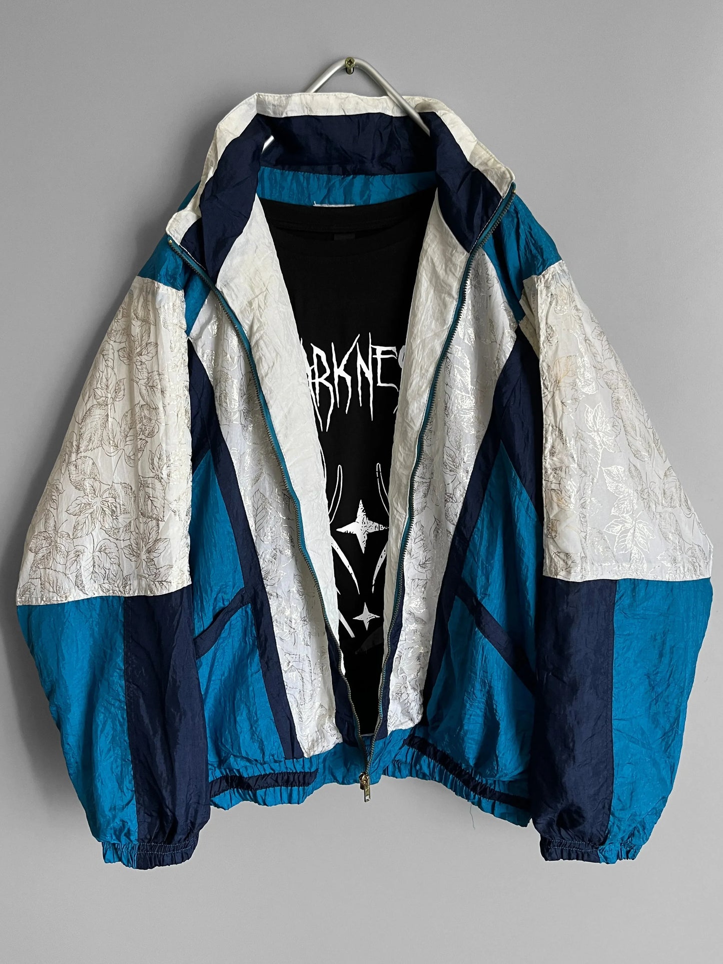 vintage damen mehrfarbige windjacke