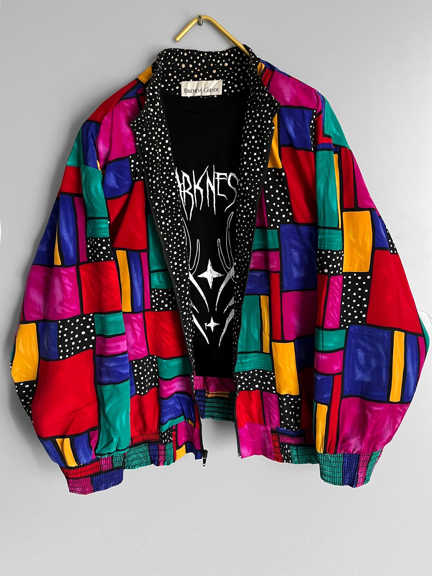 windbreaker vintage jacket colourful - shoplifts