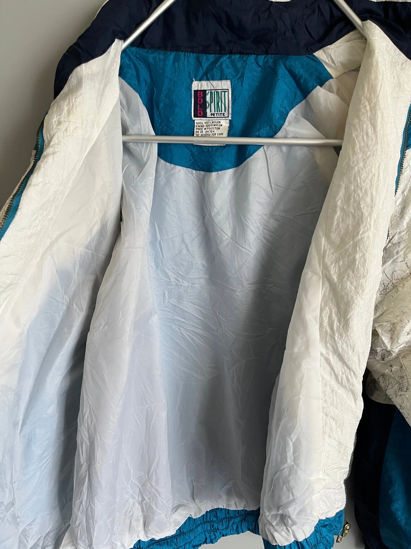 vintage damen mehrfarbige windjacke