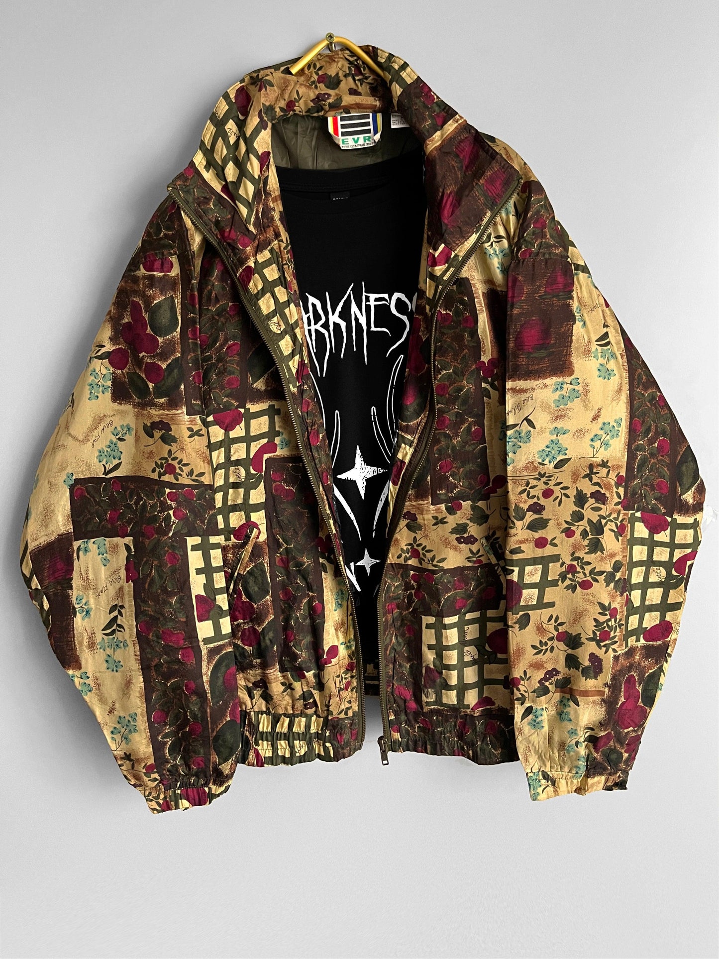 y2k crazzy pattern windbreaker jacket gothic / emo / punk / metal grunge vintage - shoplifts