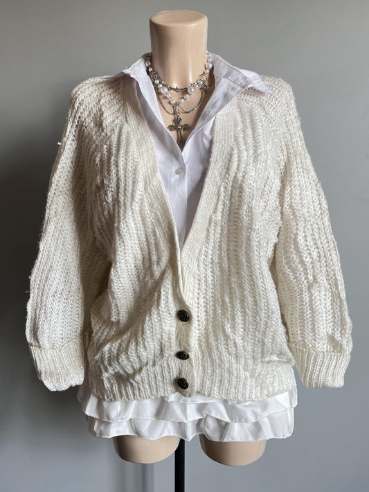 Vintage y2k Fairycore Knit Cardigan - Shoplifts