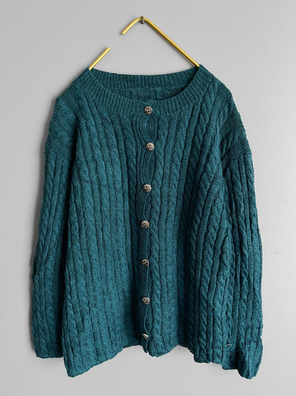 Chunky Knit Oversized Cardigan Sweater - Shoplifts