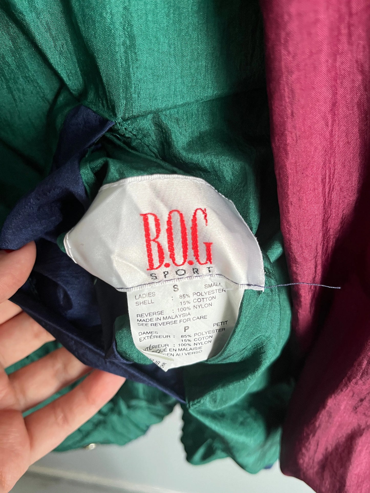 giacca vintage colorata windbreaker