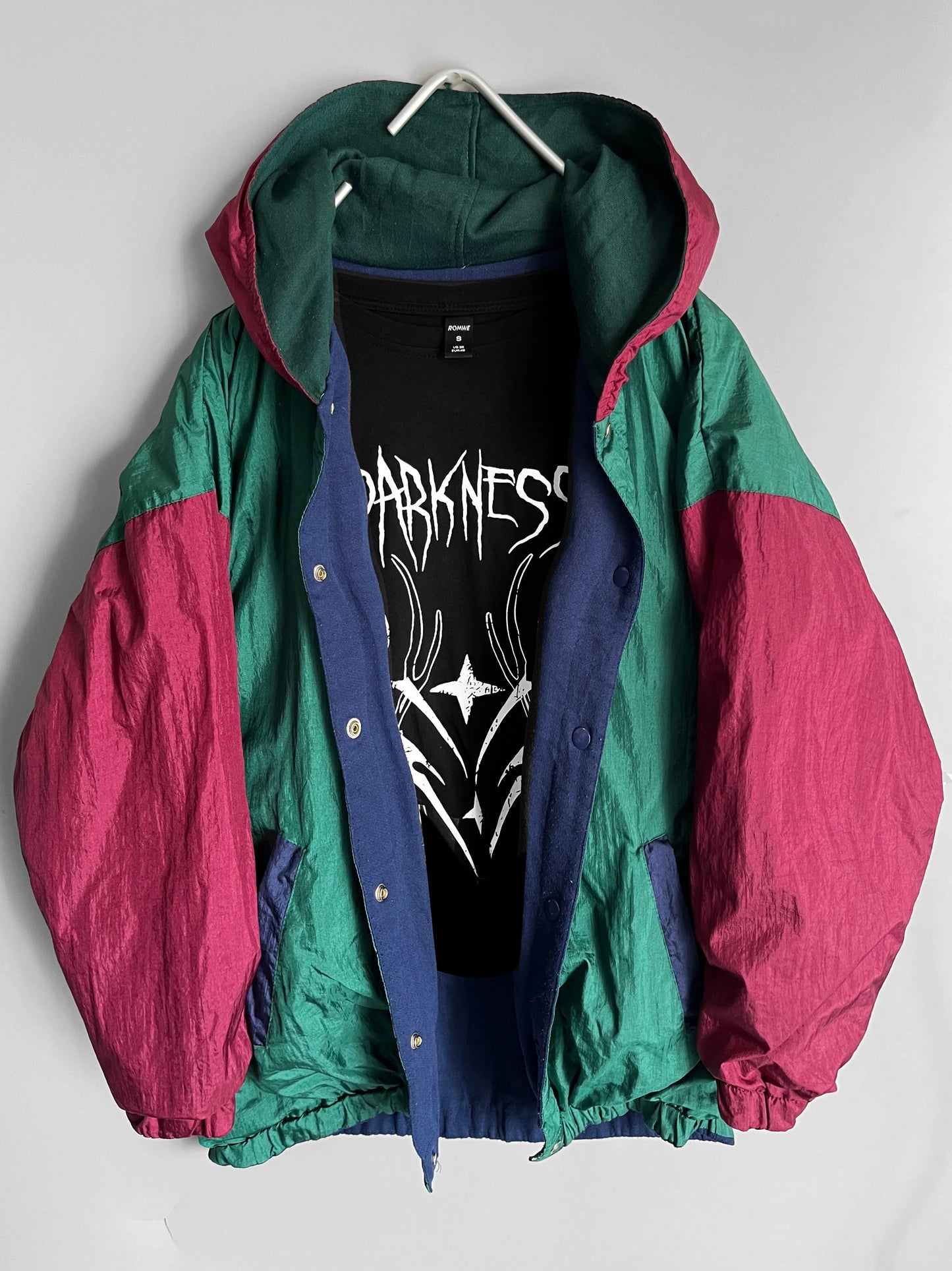 giacca vintage colorata windbreaker