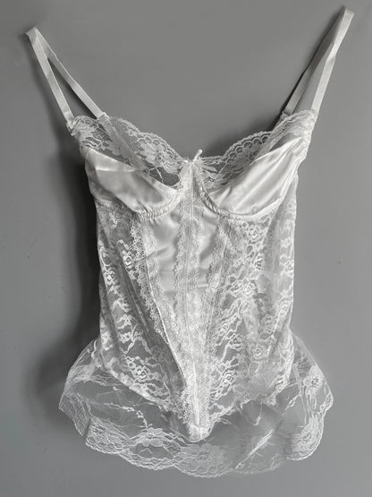 Corsetto nero in pizzo