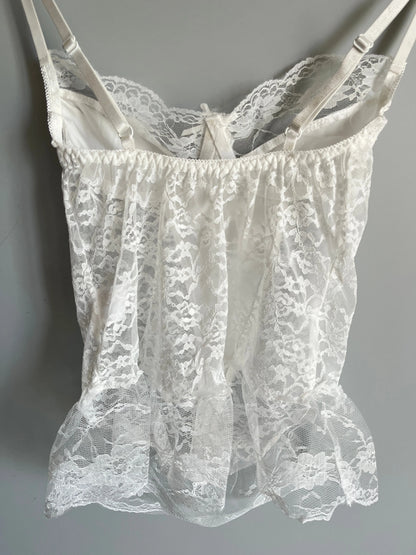 Corsetto nero in pizzo