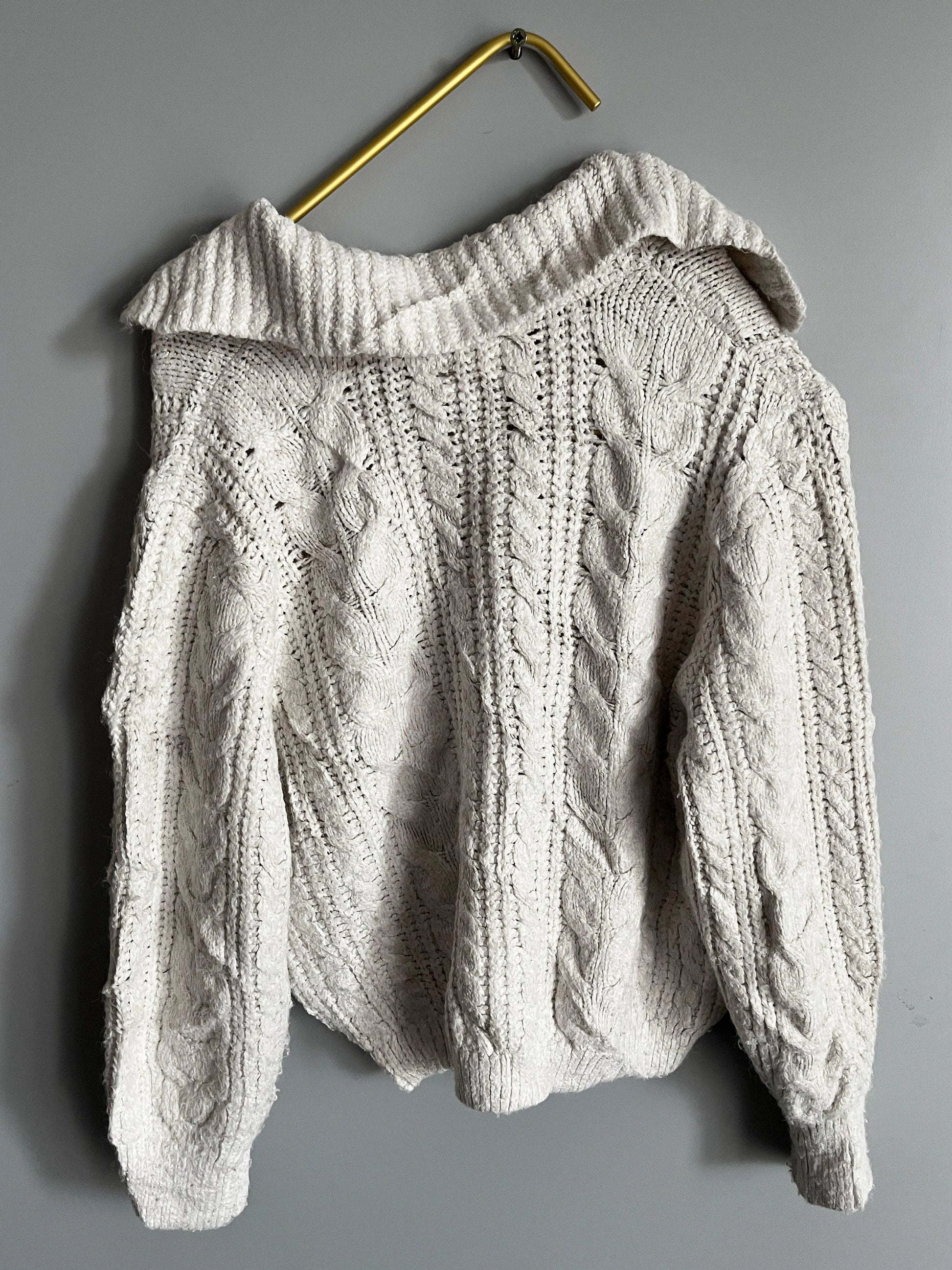 Sweater Chunky Knit Long Sleeve Turtleneck Vintage y2k - Shoplifts