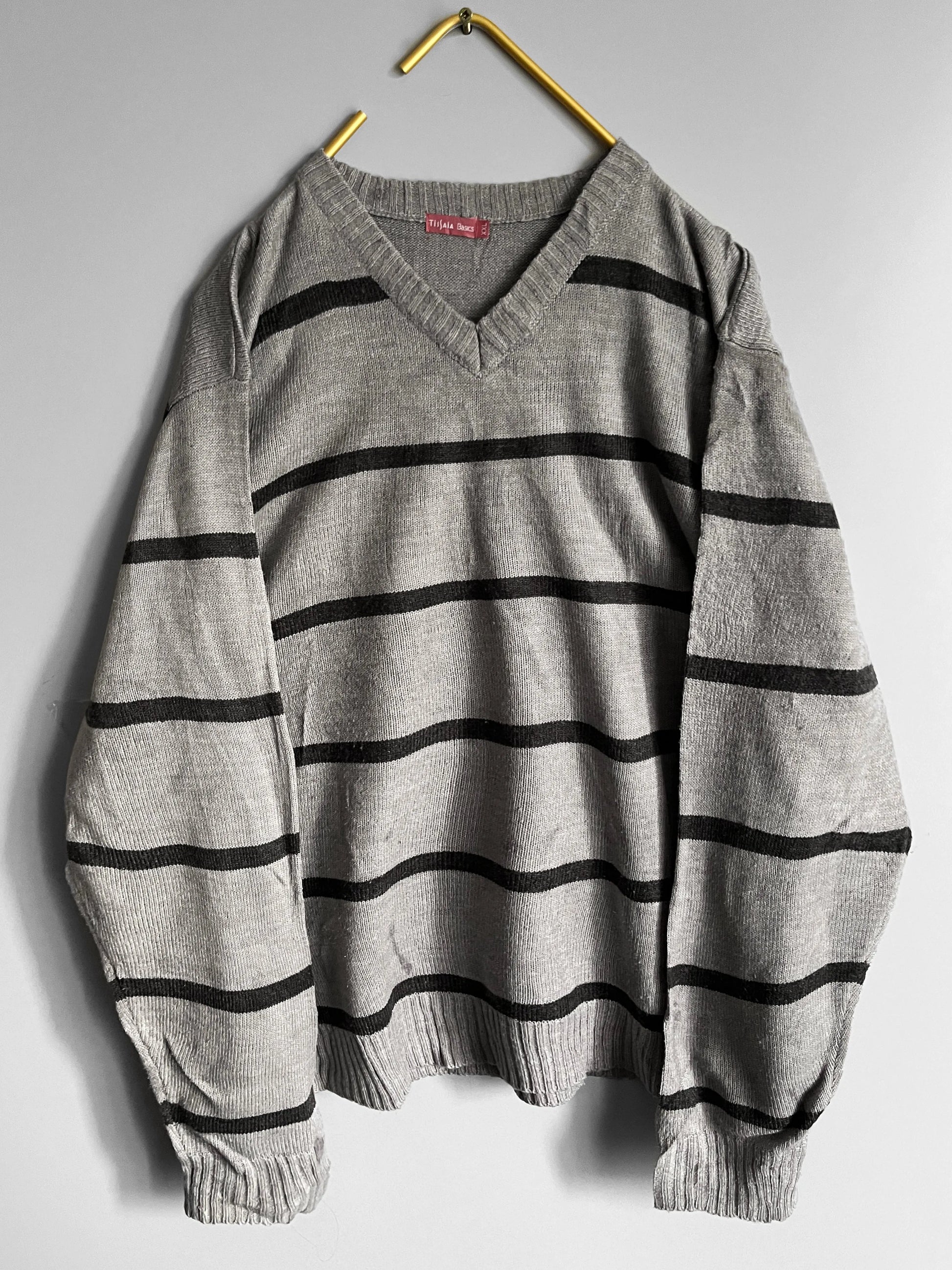 Mens knit sweater grunge geometric pattern - Shoplifts