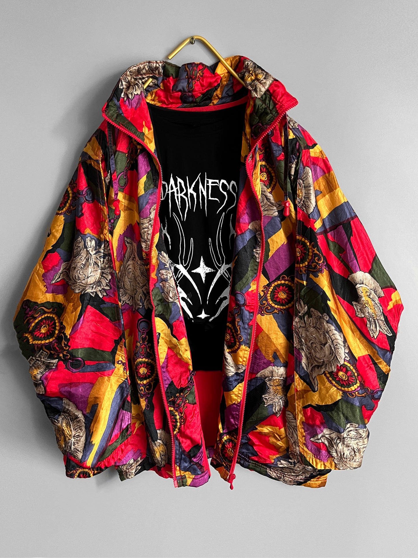 men vintage windbreaker crazy pattern y2k - shoplifts