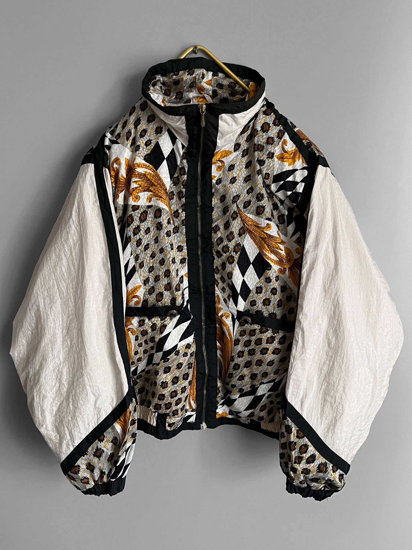 men vintage windbreaker crazy pattern y2k - shoplifts