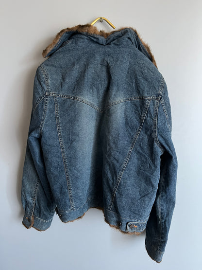 Denim Jacket Fur Y2K Vintage - Shoplifts