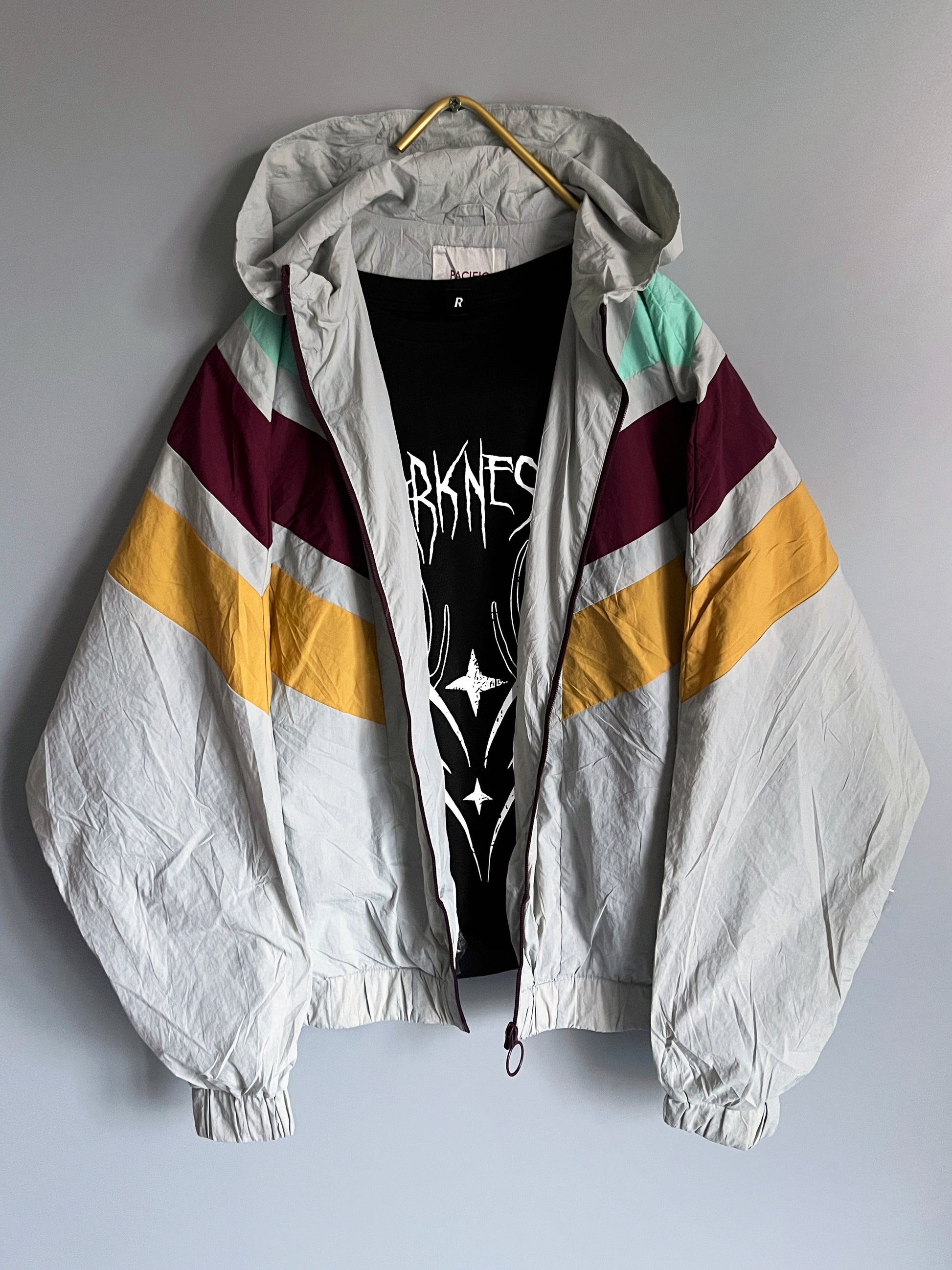 Men Vintage Windbreaker Crazy Pattern Y2k - Shoplifts