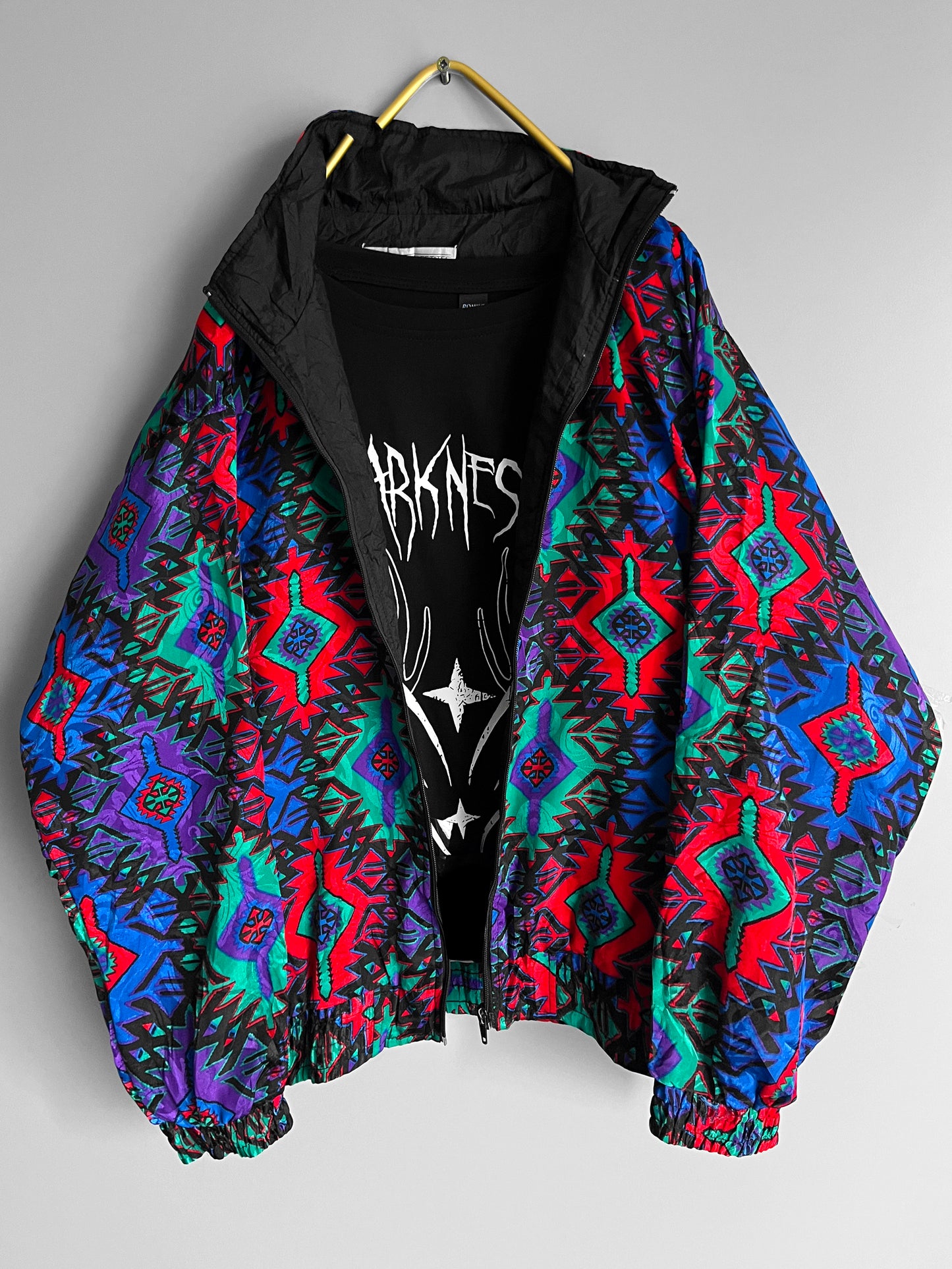 windbreaker vintage jacket colourful - shoplifts