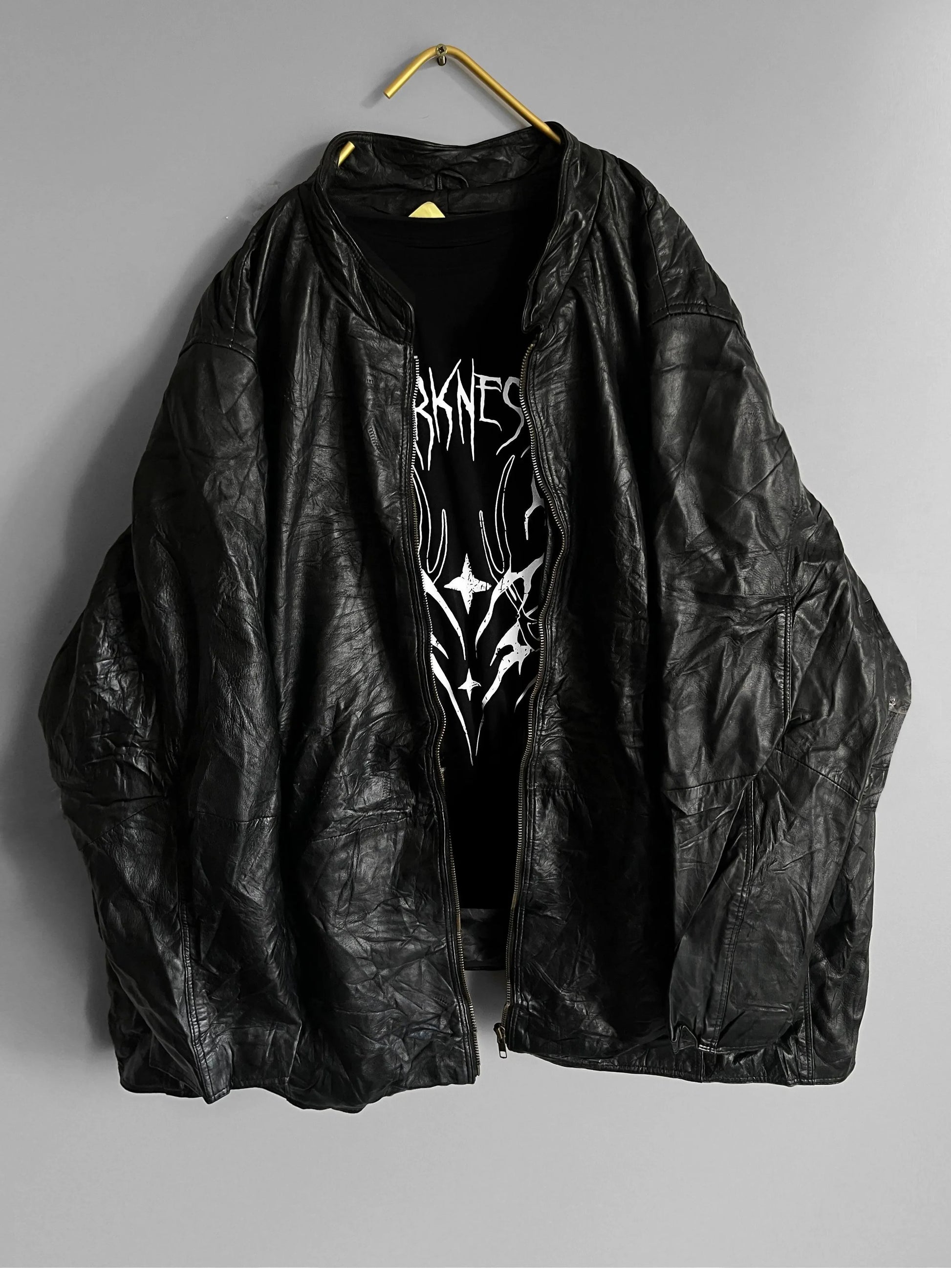 Giacca Elegante Nera in Vera Pelle y2k - Shoplifts