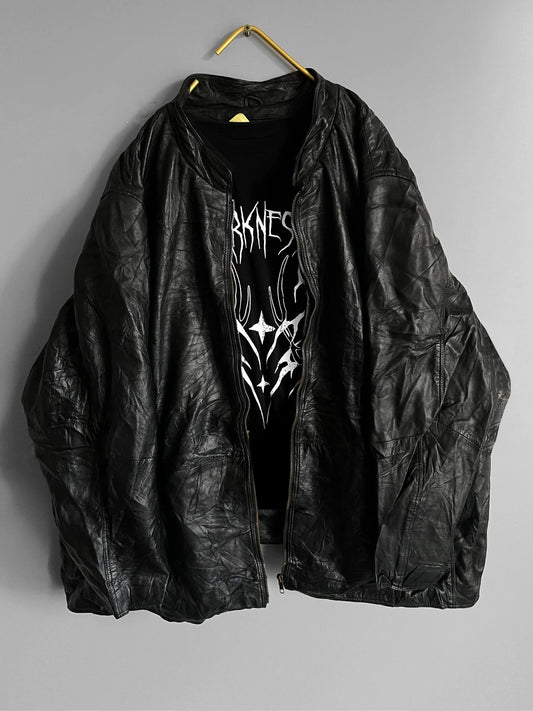 Black Elegant Real Leather Jacket y2k - Shoplifts