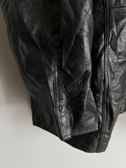Giacca Elegante Nera in Vera Pelle y2k - Shoplifts