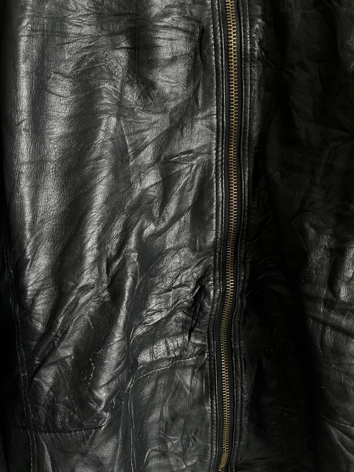 giacca in vera pelle nera elegante y2k - shoplifts